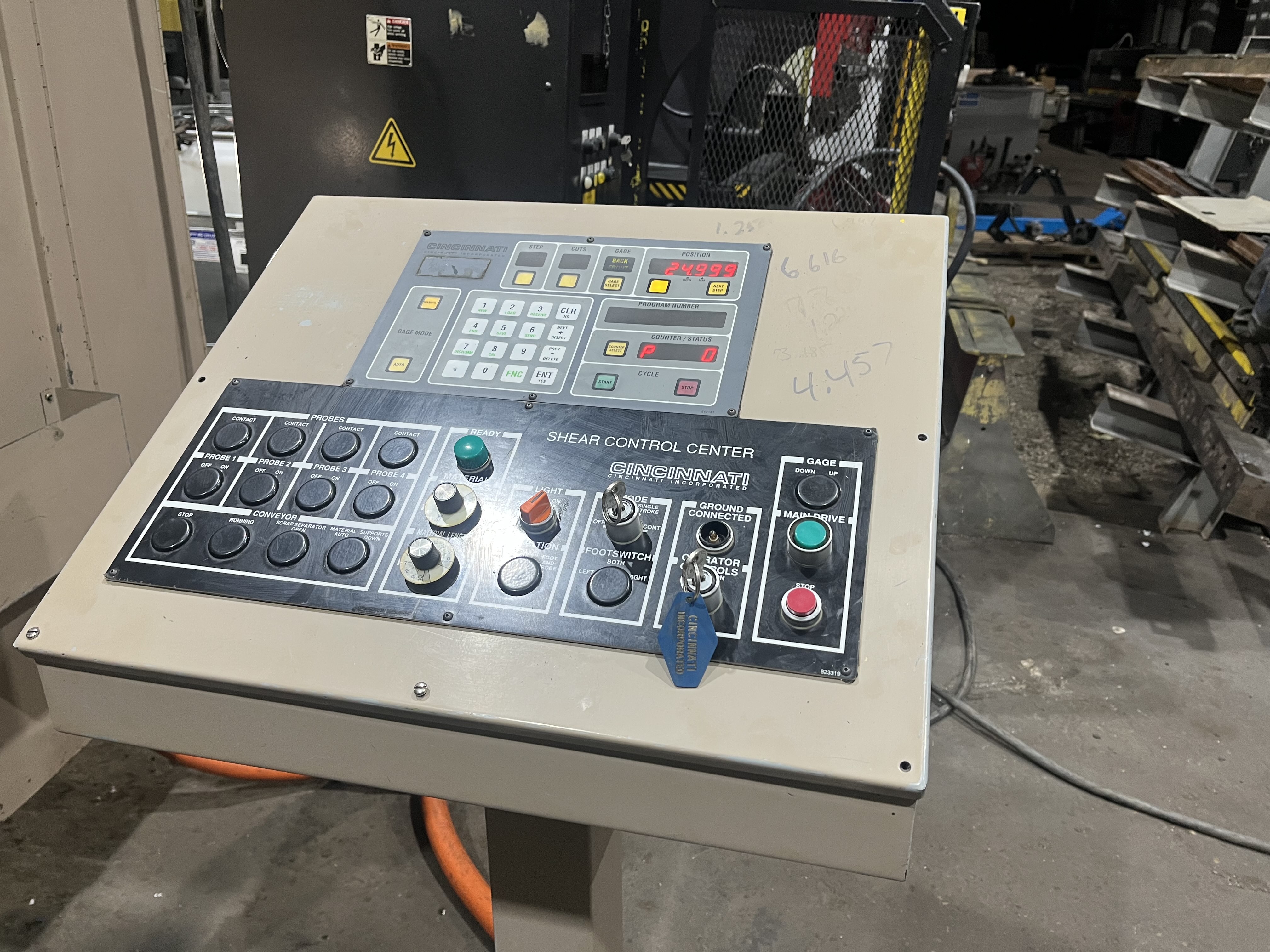1/4” X 10’ Cincinnati Model 250HS10 Hydraulic Power Squaring Shear 